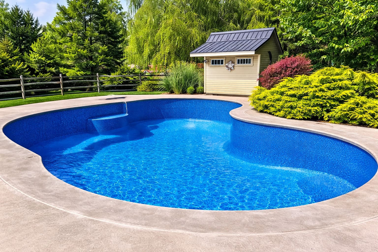 backyard fiberglass pool